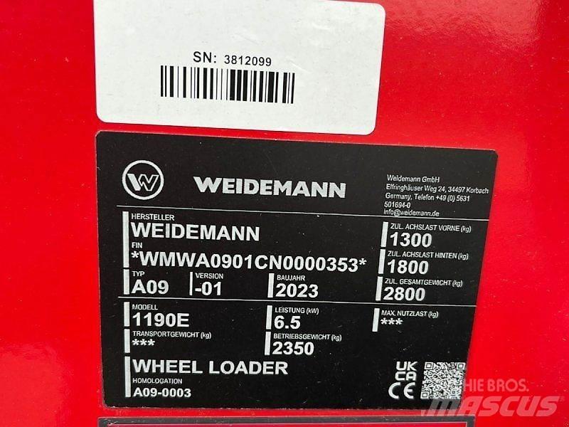 Weidemann 1190E Ładowarki burtowe