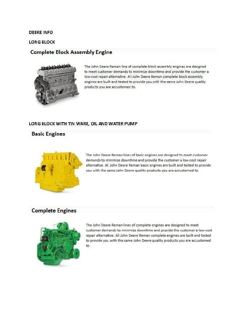 John Deere 4045 Silniki