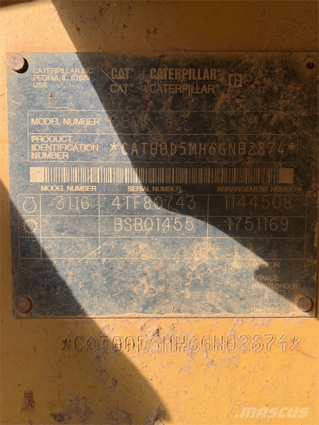 CAT D5M Maszyny budowlane - Inne