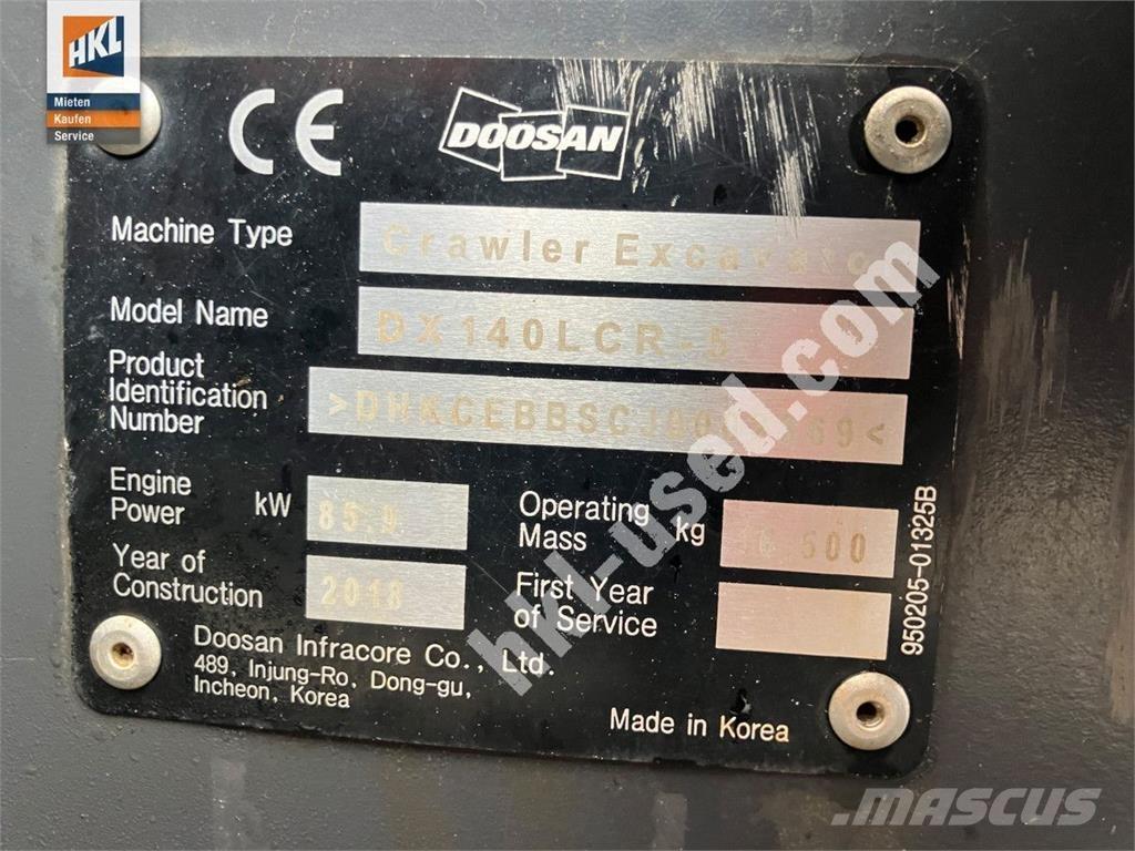 Doosan DX 140 LCR-5 Koparki gąsienicowe