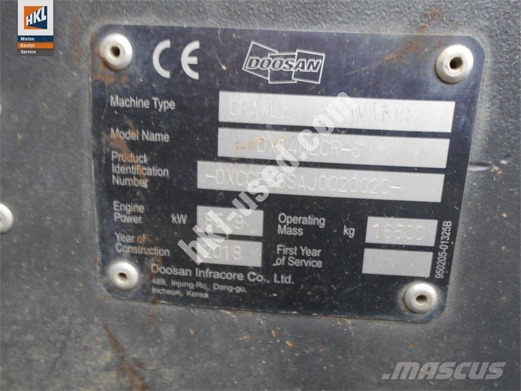 Doosan DX 140 LCR-5 Koparki gąsienicowe