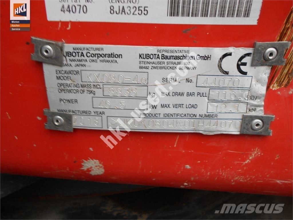 Kubota KX 080-4 Minikoparki
