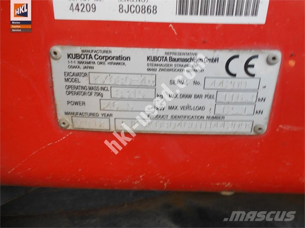 Kubota KX 080-4 Minikoparki