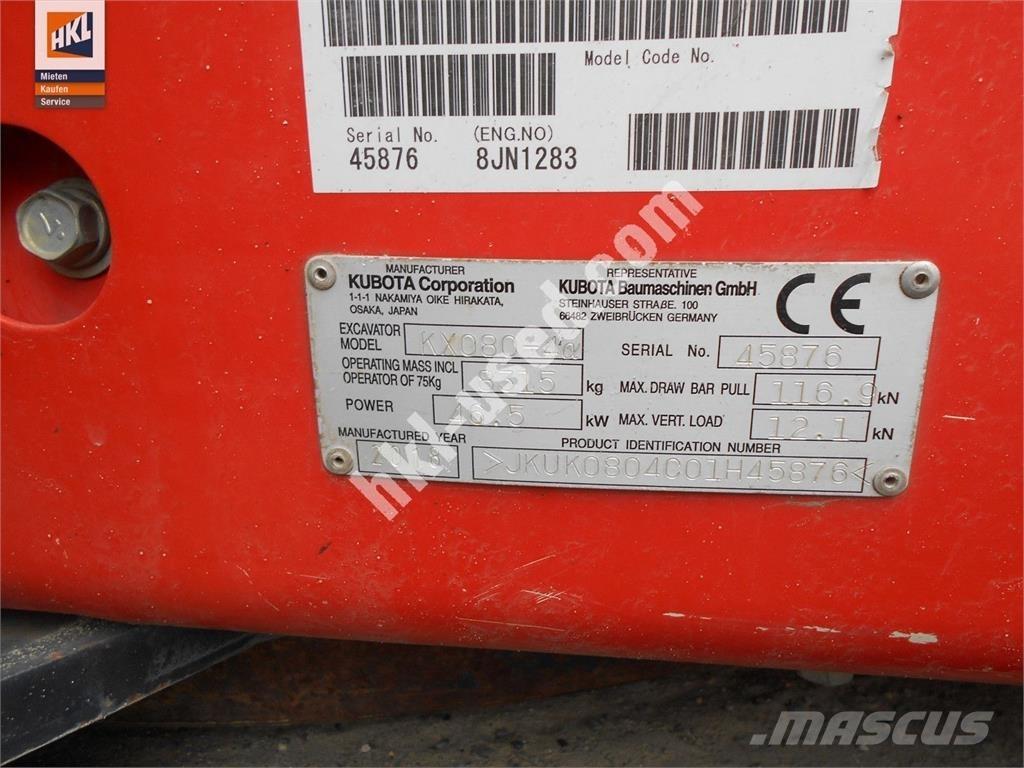 Kubota KX 080-4 Minikoparki