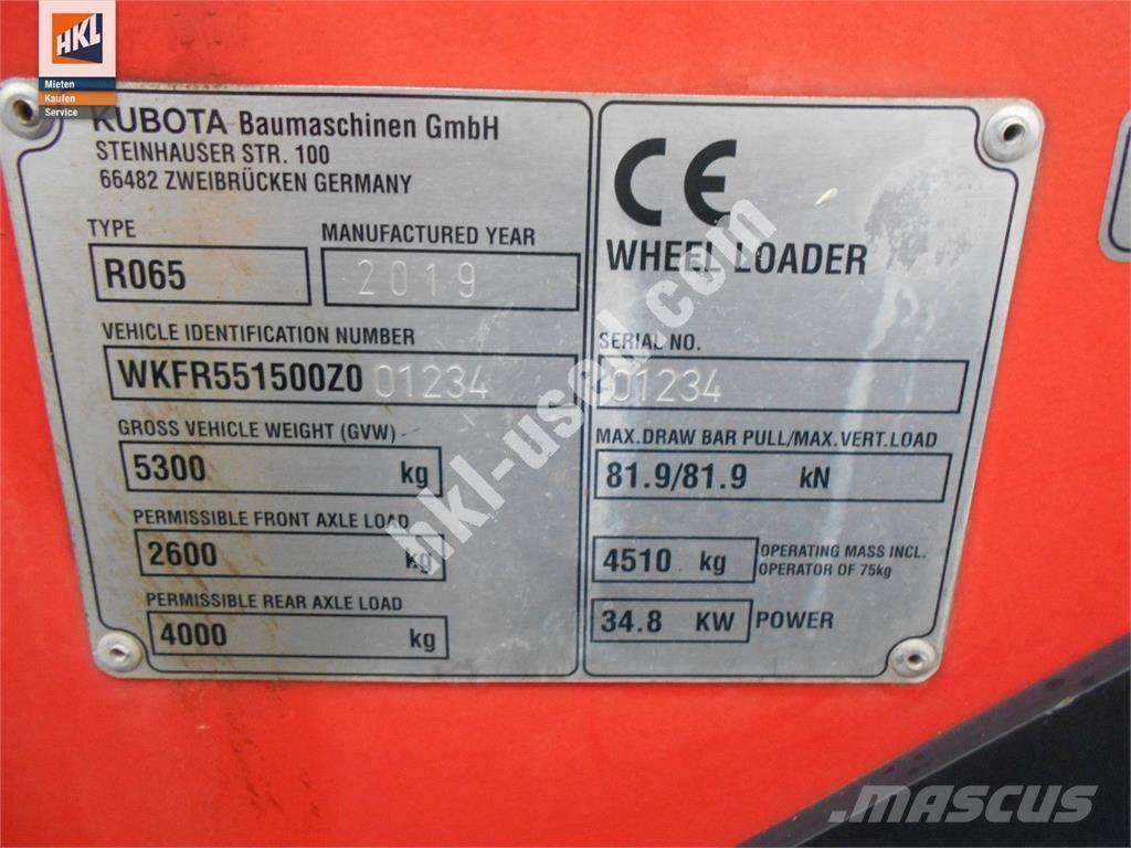 Kubota R 065 Ładowarki kołowe