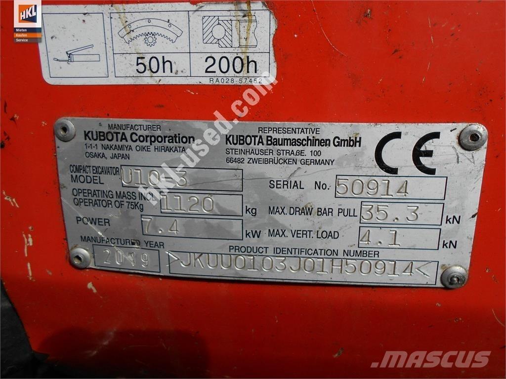 Kubota U 10-3 Minikoparki