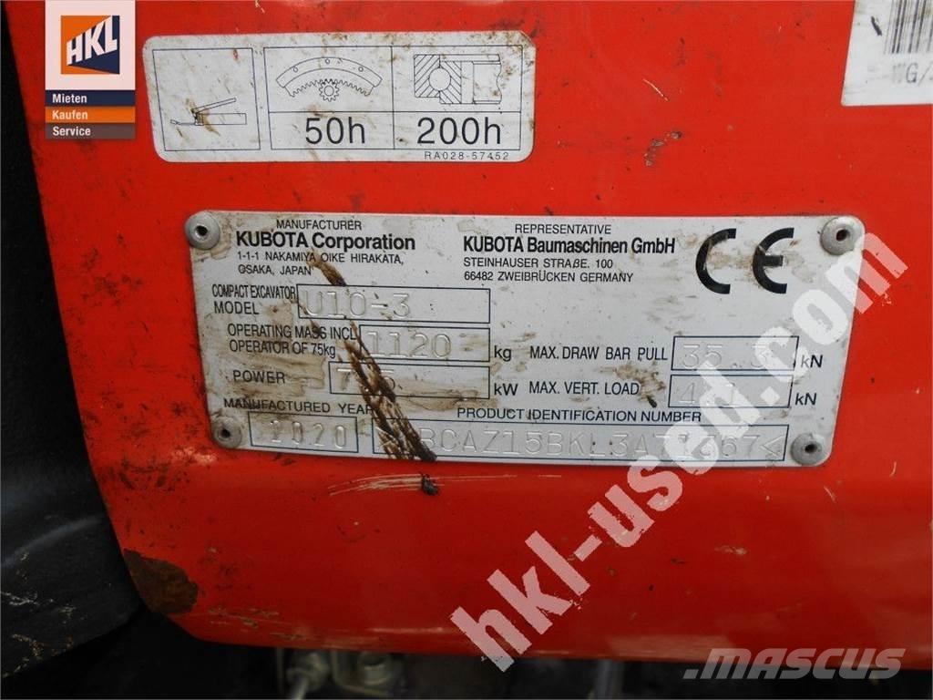 Kubota U 10-3 Minikoparki