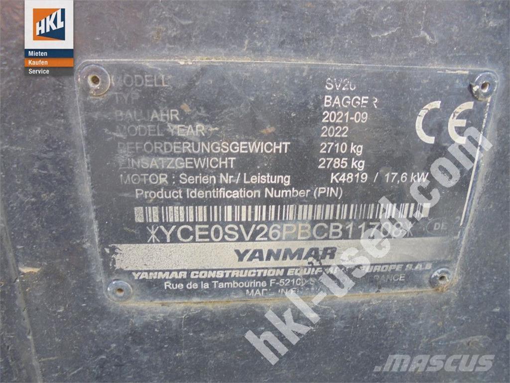 Yanmar SV 26 Minikoparki