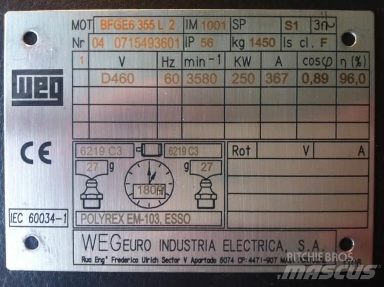  250 kW E-Motor WEG Silniki