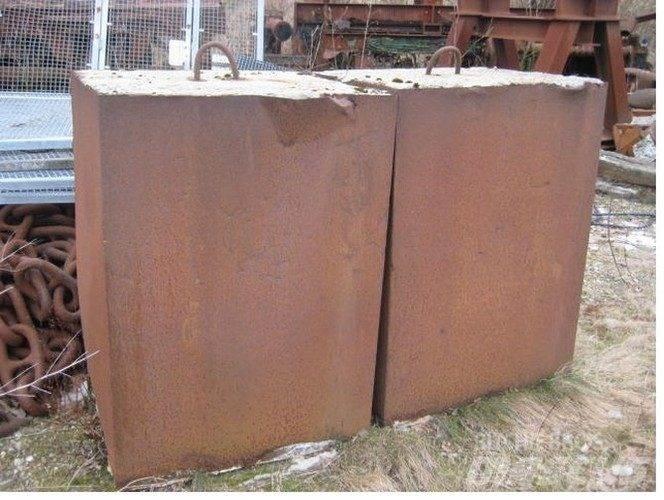  Ballastvægte 4 stk. - 2300 kg Części do dźwigów oraz wyposażenie