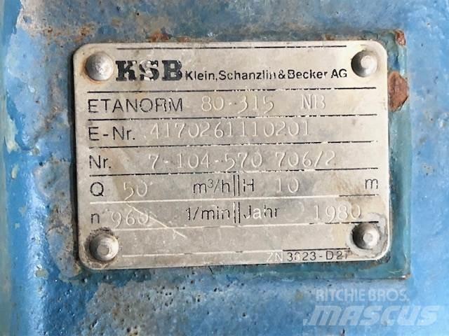 KSB 80 315 NB Pumper - 2 stk. Pompy wodne