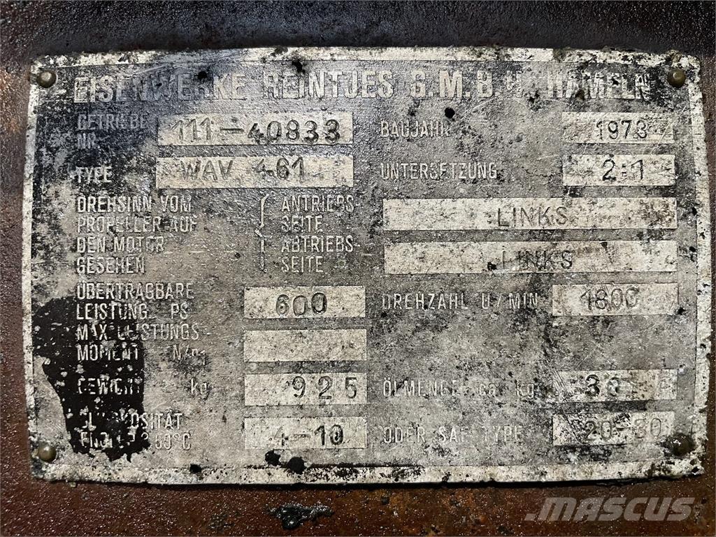 Reintjes WAV 461 Gear Przekładnie i skrzynie biegów