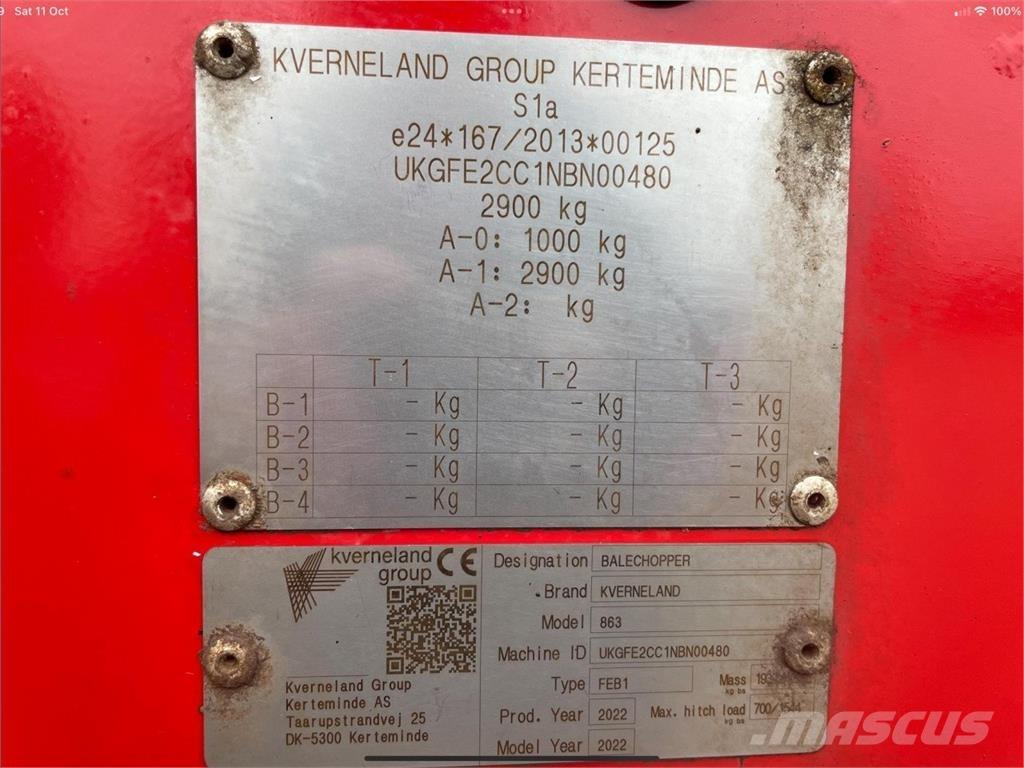Kverneland 863 Mieszalniki