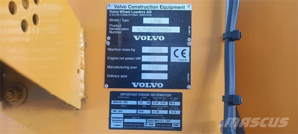 Volvo L70E Ładowarki kołowe