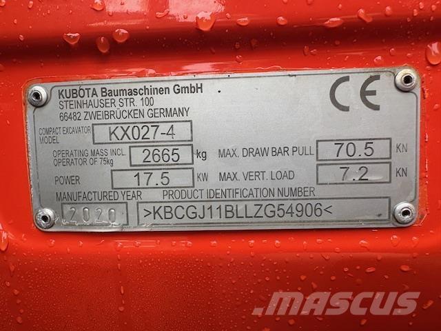 Kubota KX027-4 Midikoparki  7t - 12t