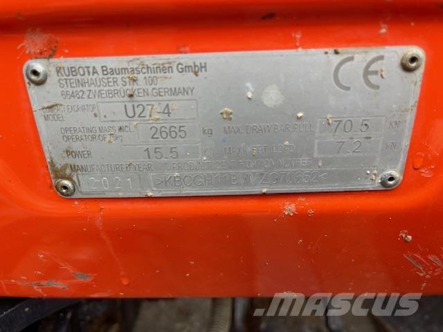 Kubota U27-4 Midikoparki  7t - 12t