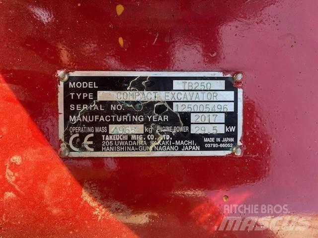 Takeuchi TB250 Midikoparki  7t - 12t