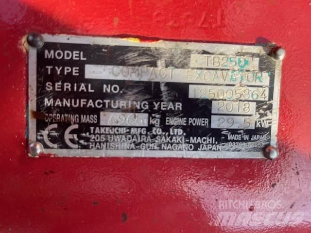 Takeuchi TB250 Midikoparki  7t - 12t