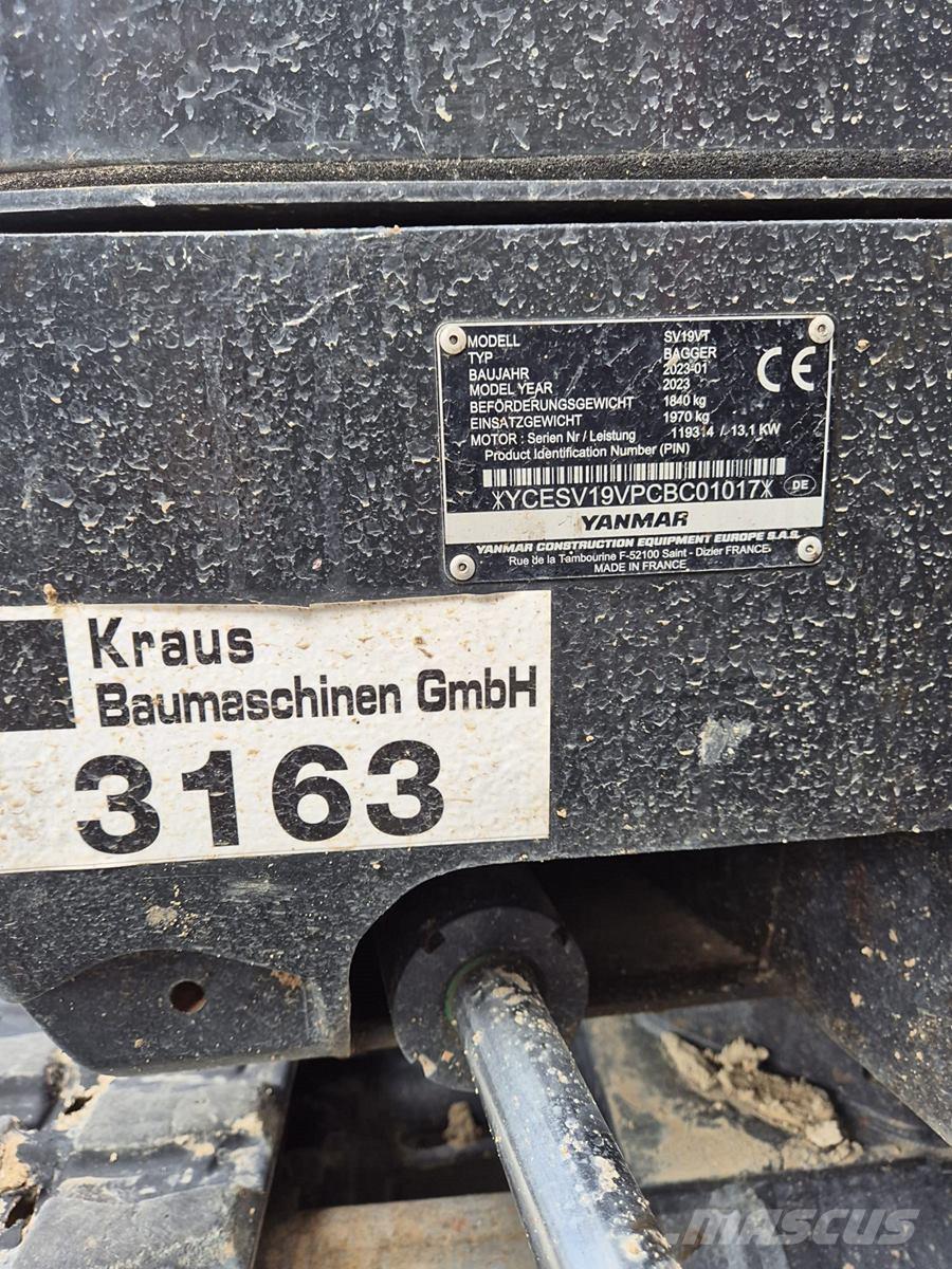 Yanmar SV 19 Minikoparki