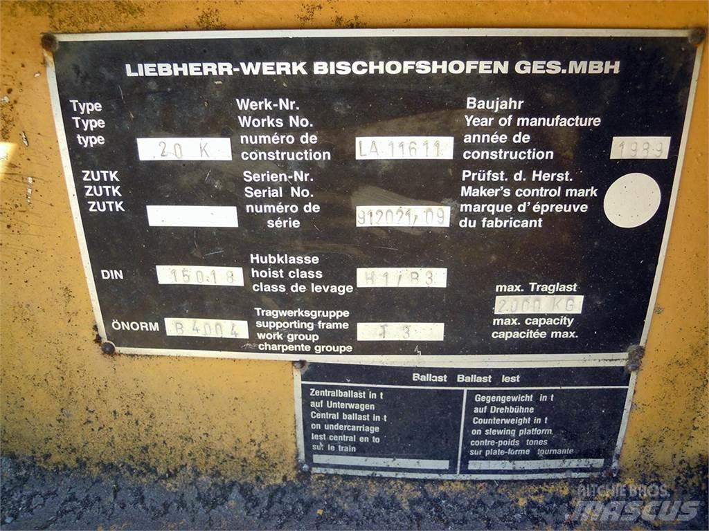 Liebherr 20K Żurawie wieżowe