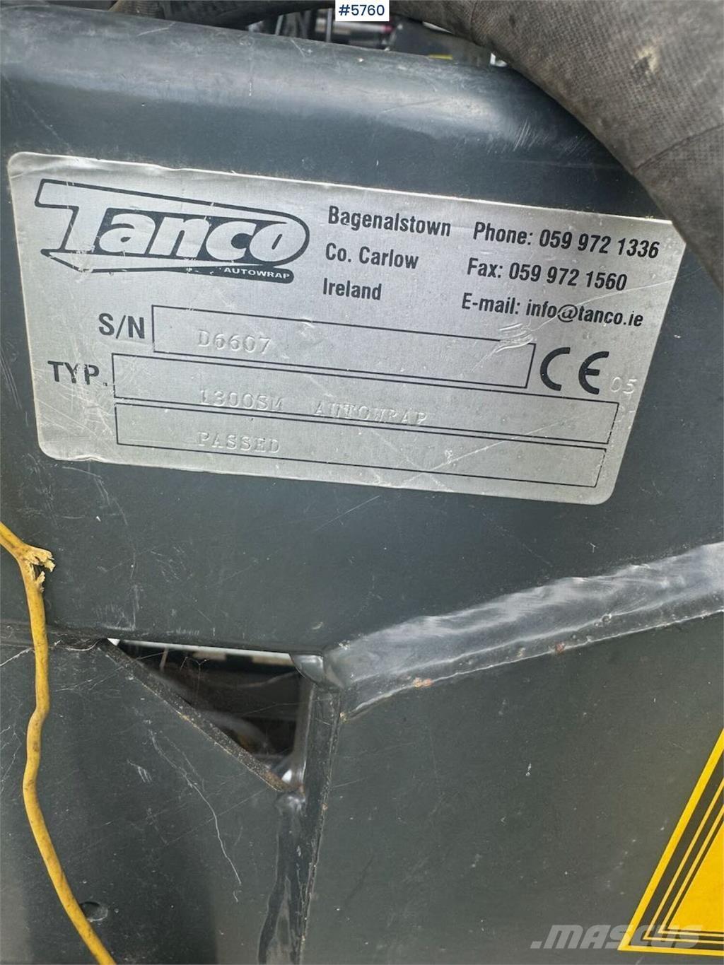 Tanco 1300SM Inny sprzęt żniwny