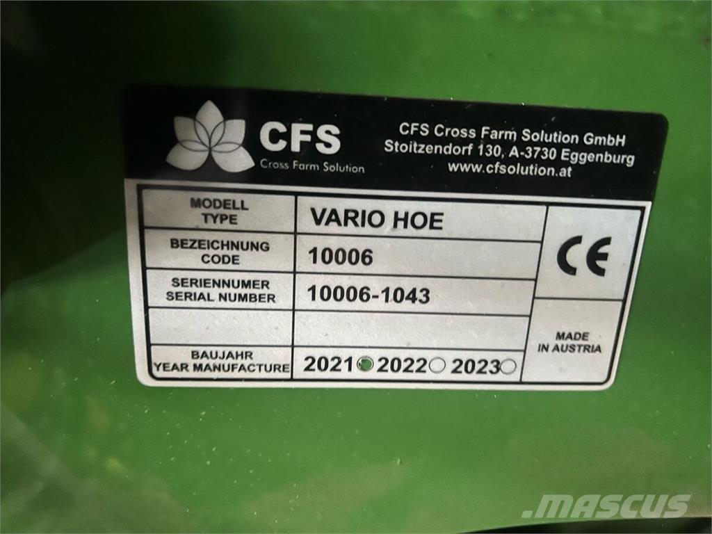  CFS Varihoe 620 Inne maszyny siewne