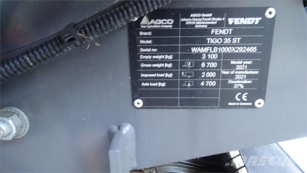 Fendt Tigo Przyczepy samozaładowcze