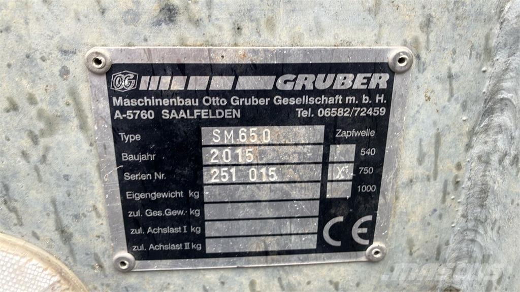 Gruber SM 650 Rozrzutnik obornika