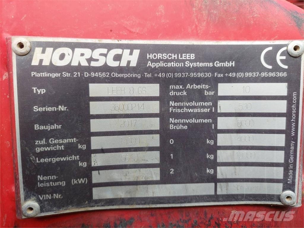 Horsch Leeb 8GS Opryskiwacze zaczepiane