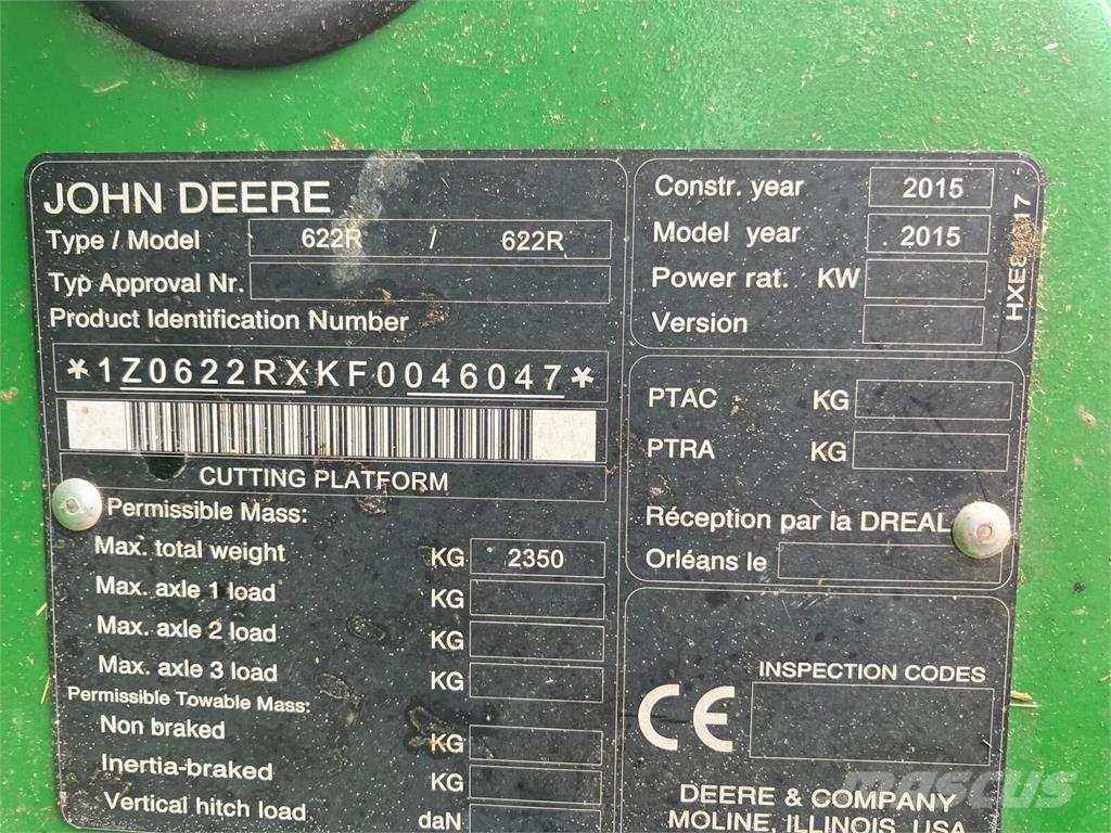 John Deere W660 HM Kombajny zbożowe