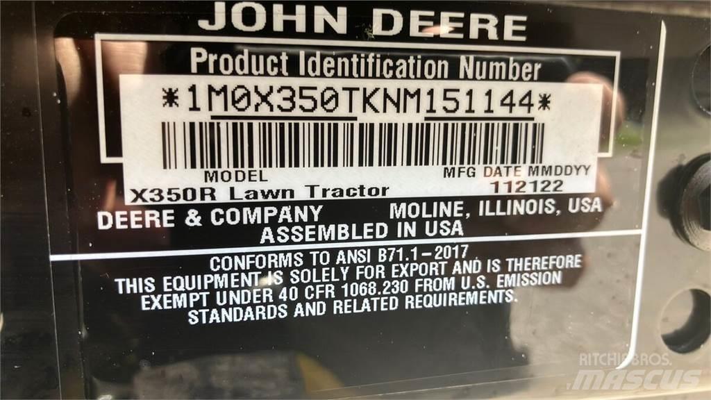 John Deere X350R Komunalne - Inne