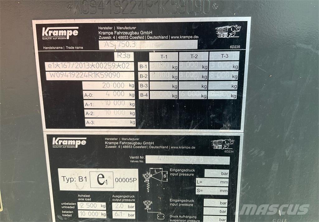 Krampe AS 750 Inne przyczepy