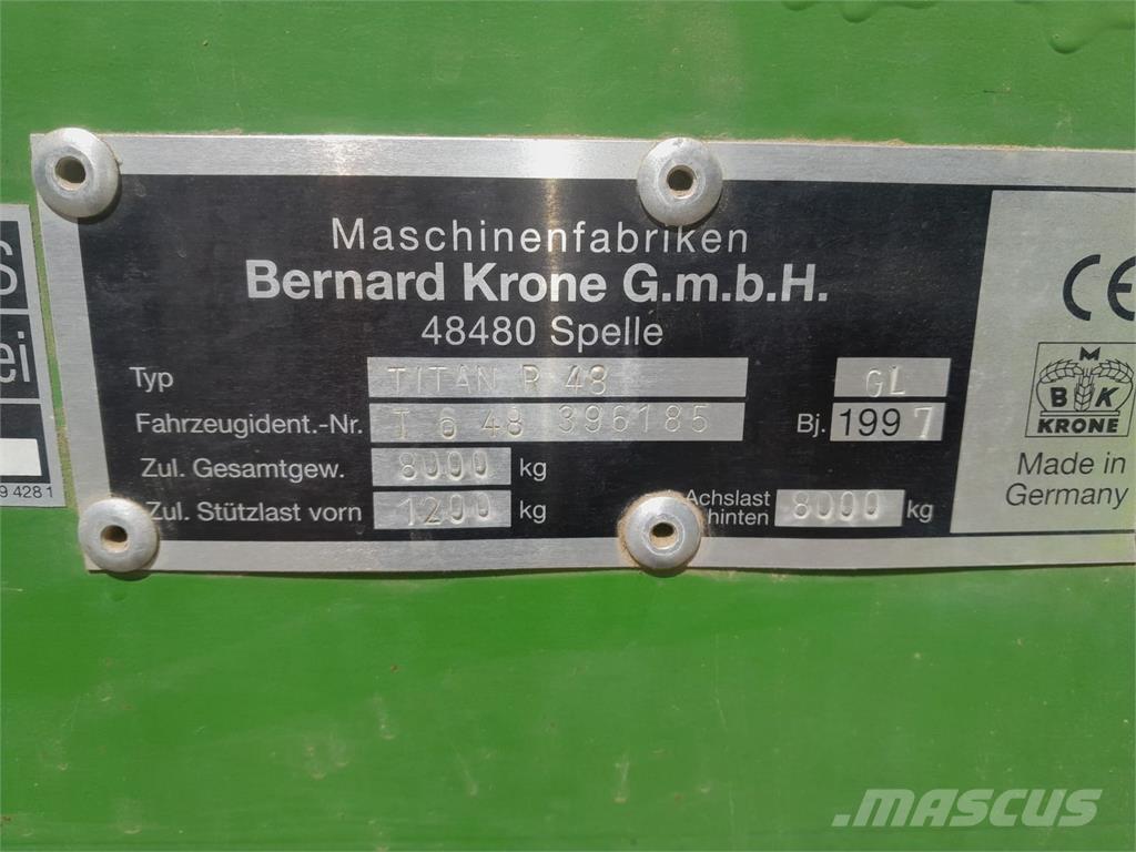 Krone Titan R48 Przyczepy samozaładowcze