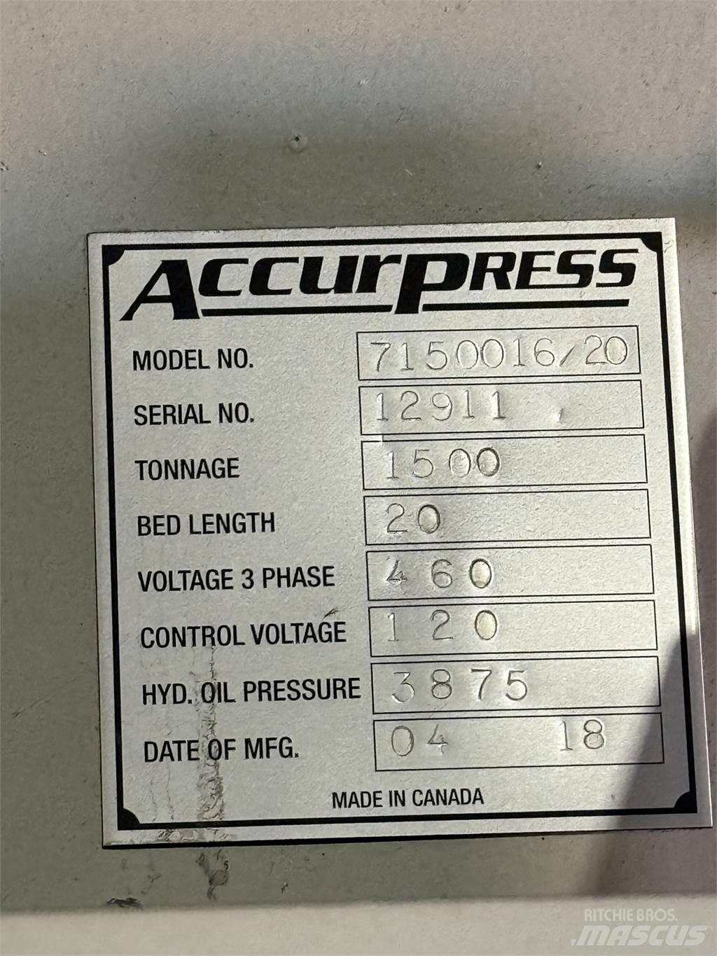 ACCURPRESS 7150016/20 Maszyny budowlane - Inne