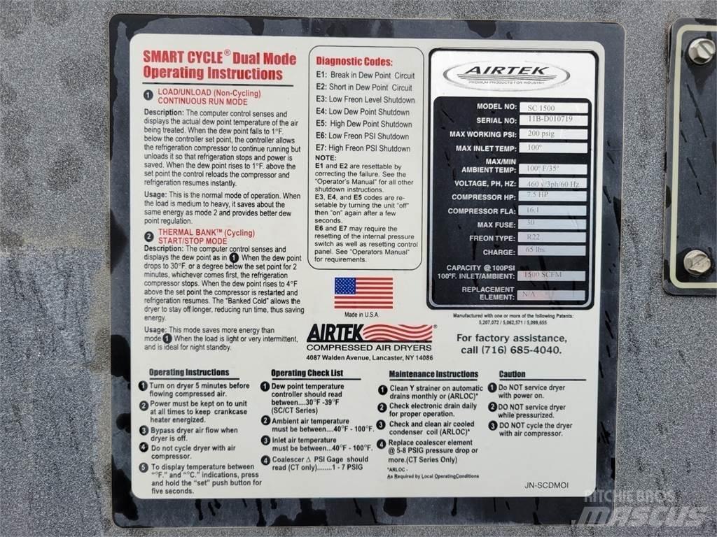  AIRTEK SC 1500 Sprężarkowe osuszacze powietrza