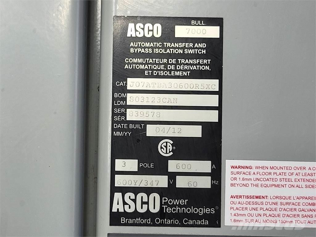 Asco J07ATBA30600R5XC Maszyny budowlane - Inne