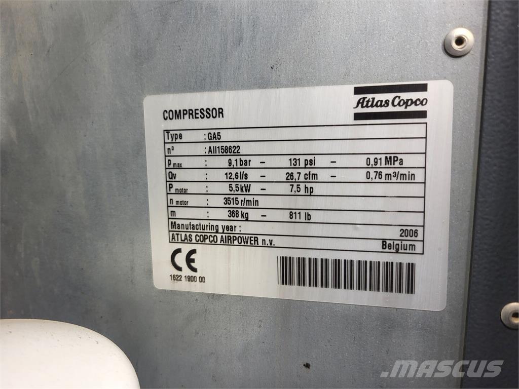 Atlas Copco GA5 Kompresory