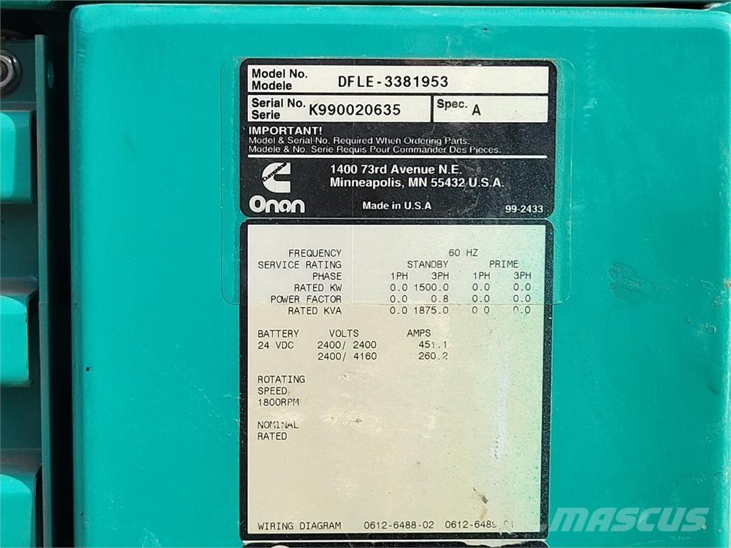 Cummins KTA50-G9 Agregaty prądotwórcze Diesla