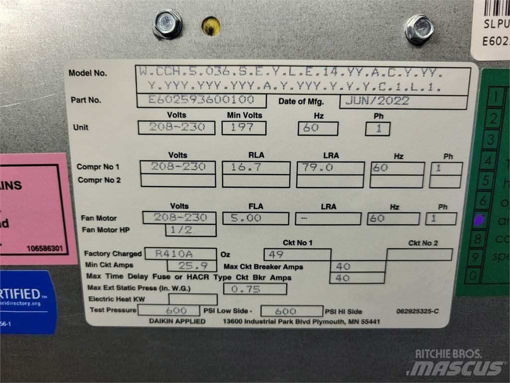 DAIKIN Enfinity 036 Sprzęt do podgrzewania i rozmrażania