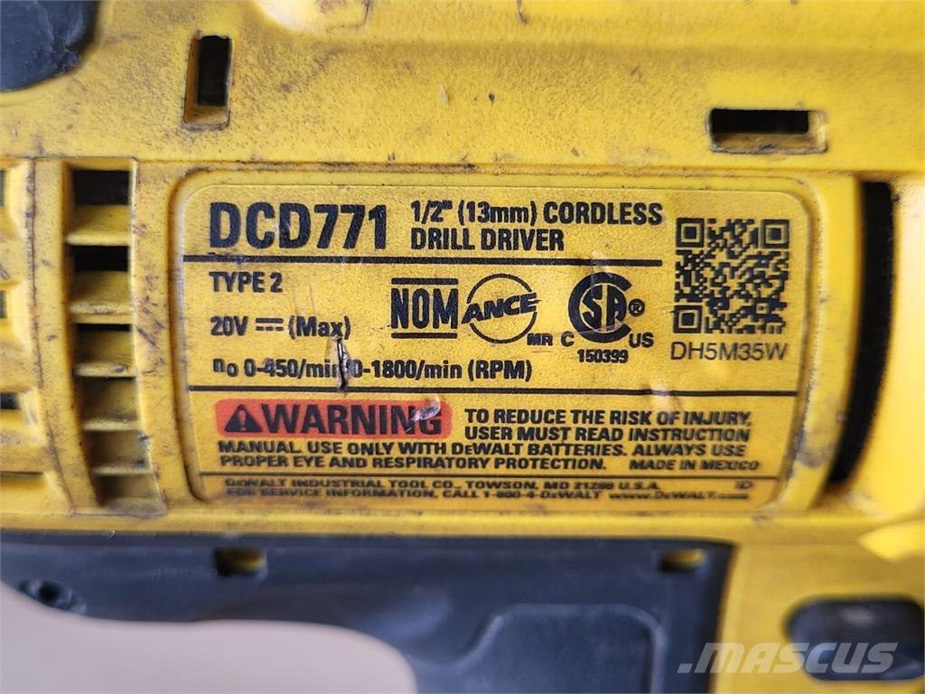 DeWalt DCD771 Maszyny budowlane - Inne