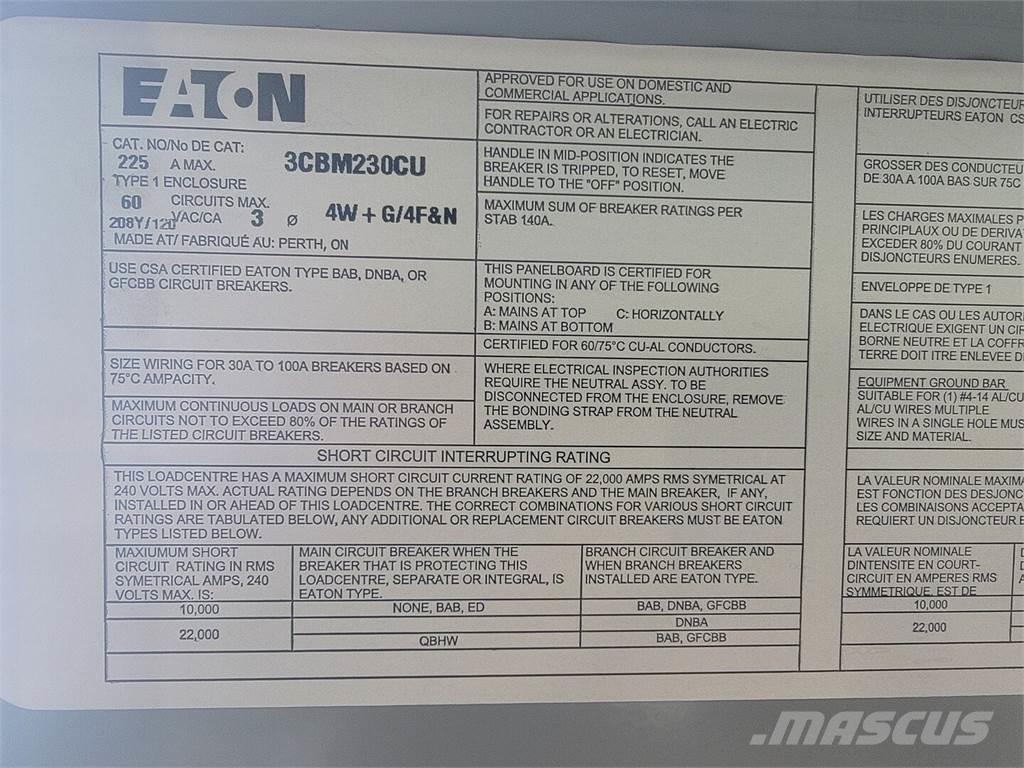 Eaton 3CBM230CU Maszyny budowlane - Inne