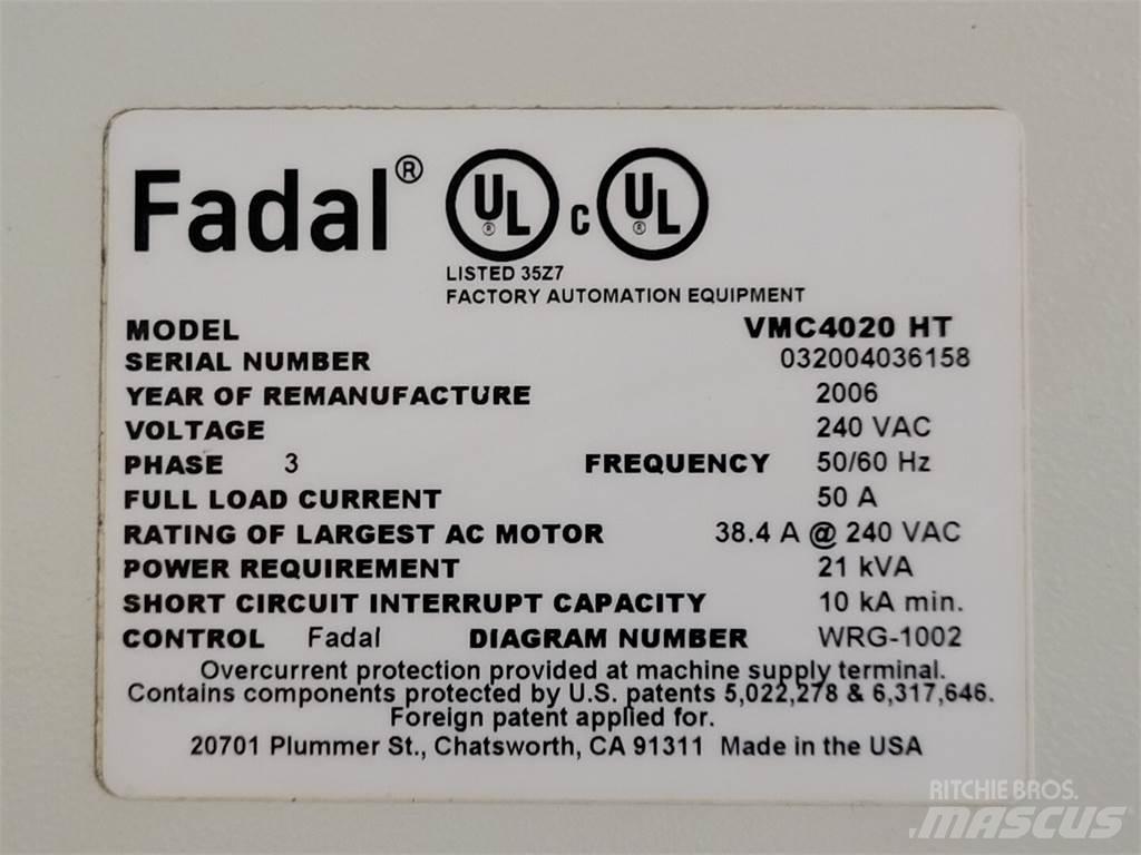  FADAL VMC 4020 HT Maszyny budowlane - Inne