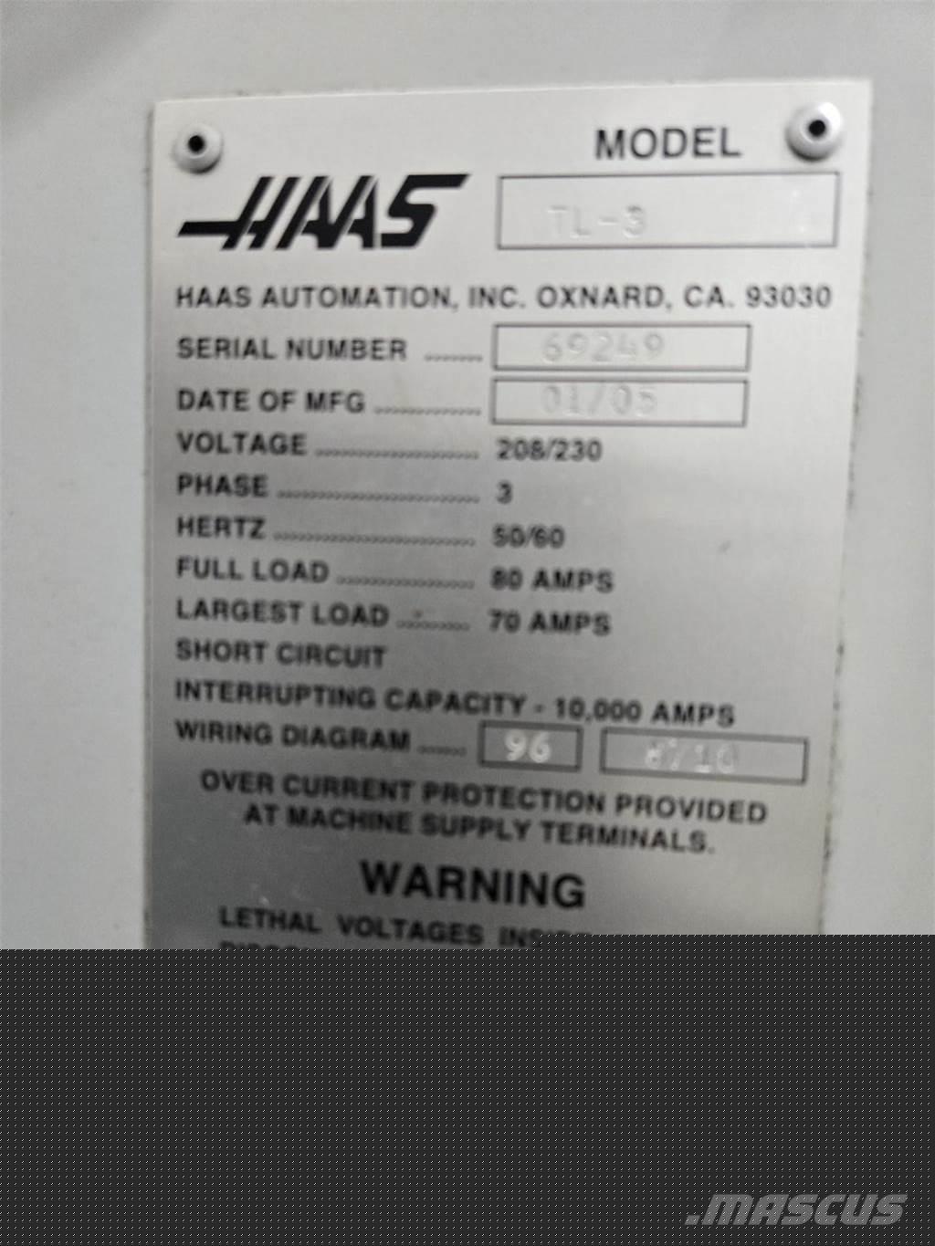 Haas TL3 Maszyny budowlane - Inne