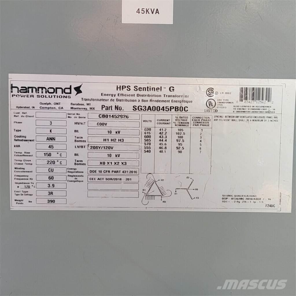  HAMMOND SG3A0045PB0C Maszyny budowlane - Inne