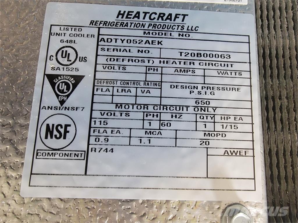  HEATCRAFT ADTY052AEK Sprzęt do podgrzewania i rozmrażania