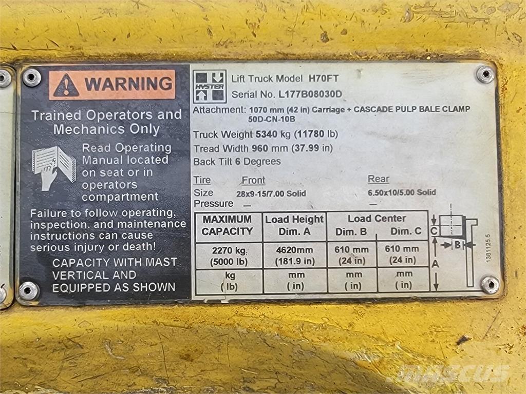 Hyster H70FT Maszyny budowlane - Inne