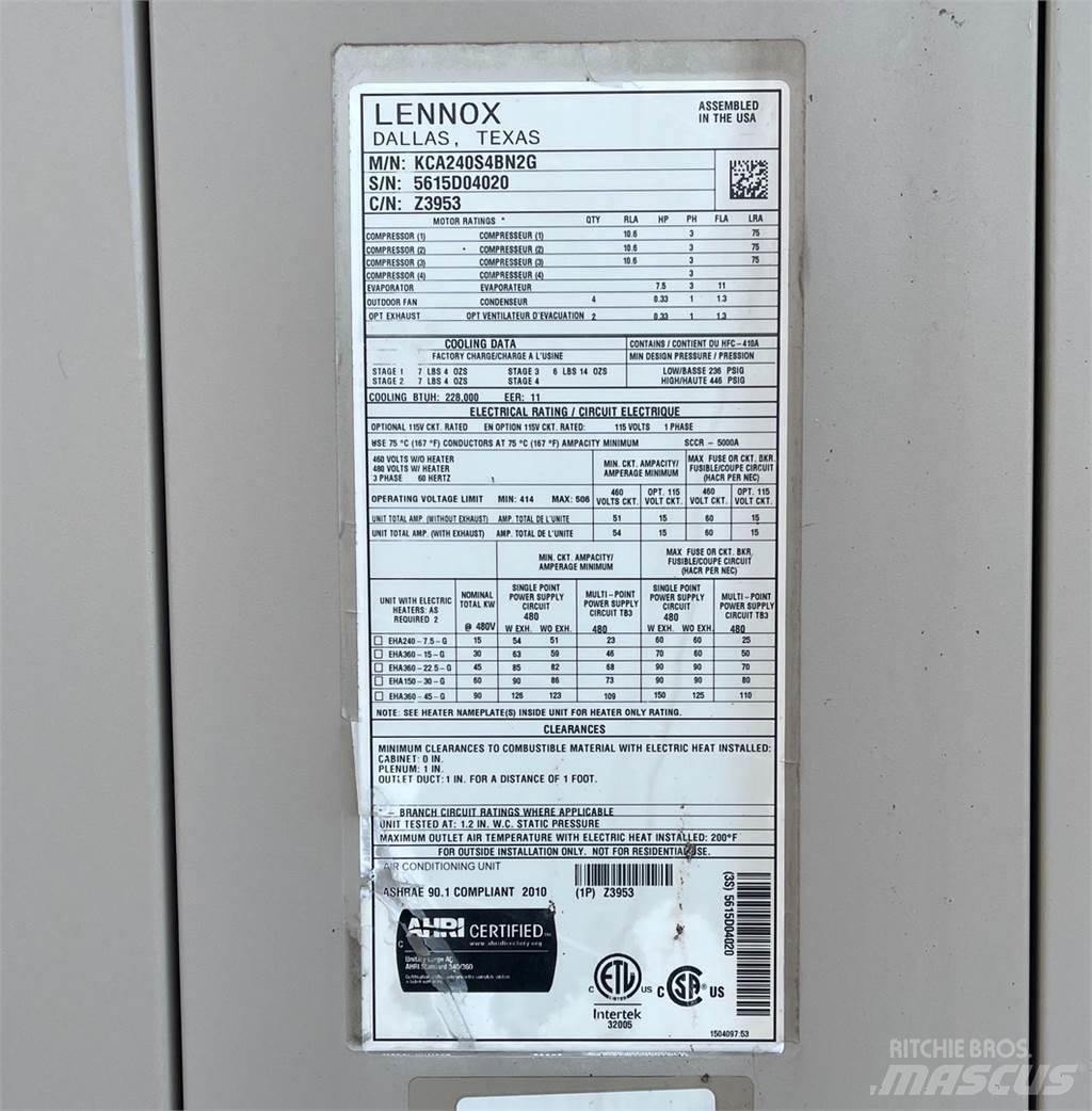  LENNOX KCA240S4BN2G Sprzęt do podgrzewania i rozmrażania