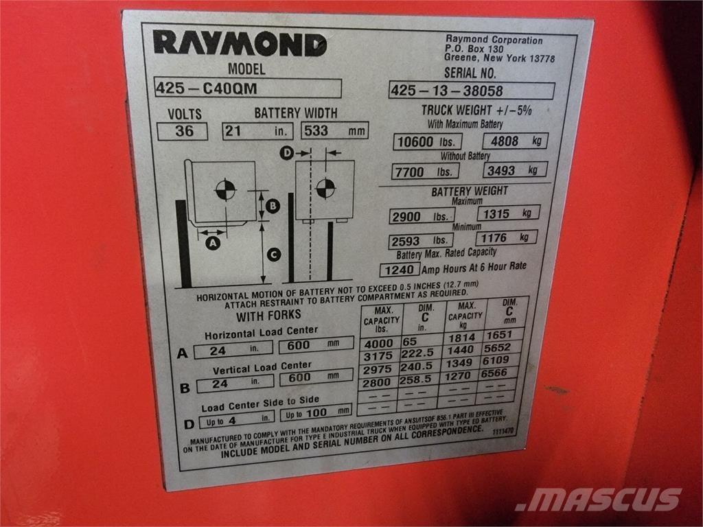Raymond 425-C40QM Maszyny budowlane - Inne