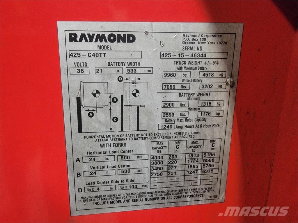 Raymond 425-C40TT Maszyny budowlane - Inne