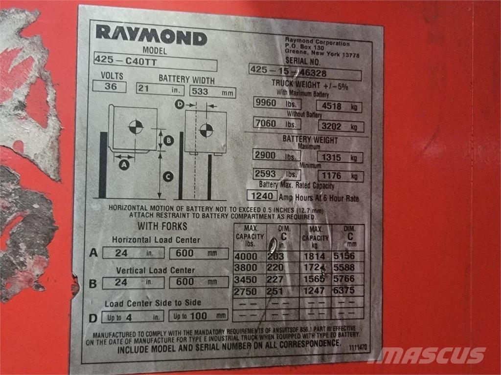 Raymond 425-C40TT Maszyny budowlane - Inne